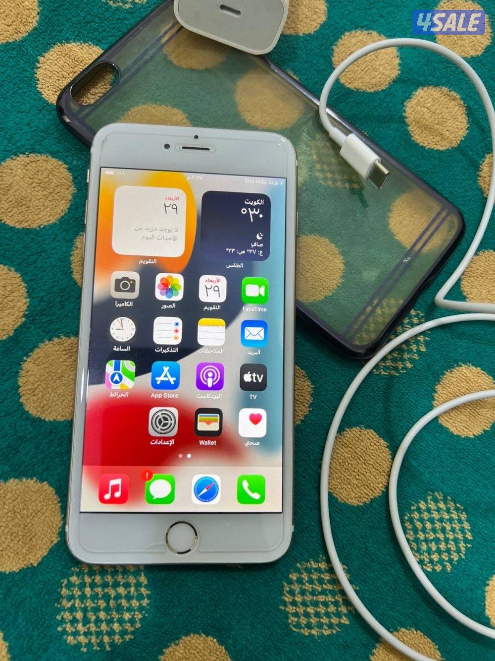 ايفون ابل 6s بلس الكبير 64 قيقا بطارية 88 نظيف وشغال تمام0