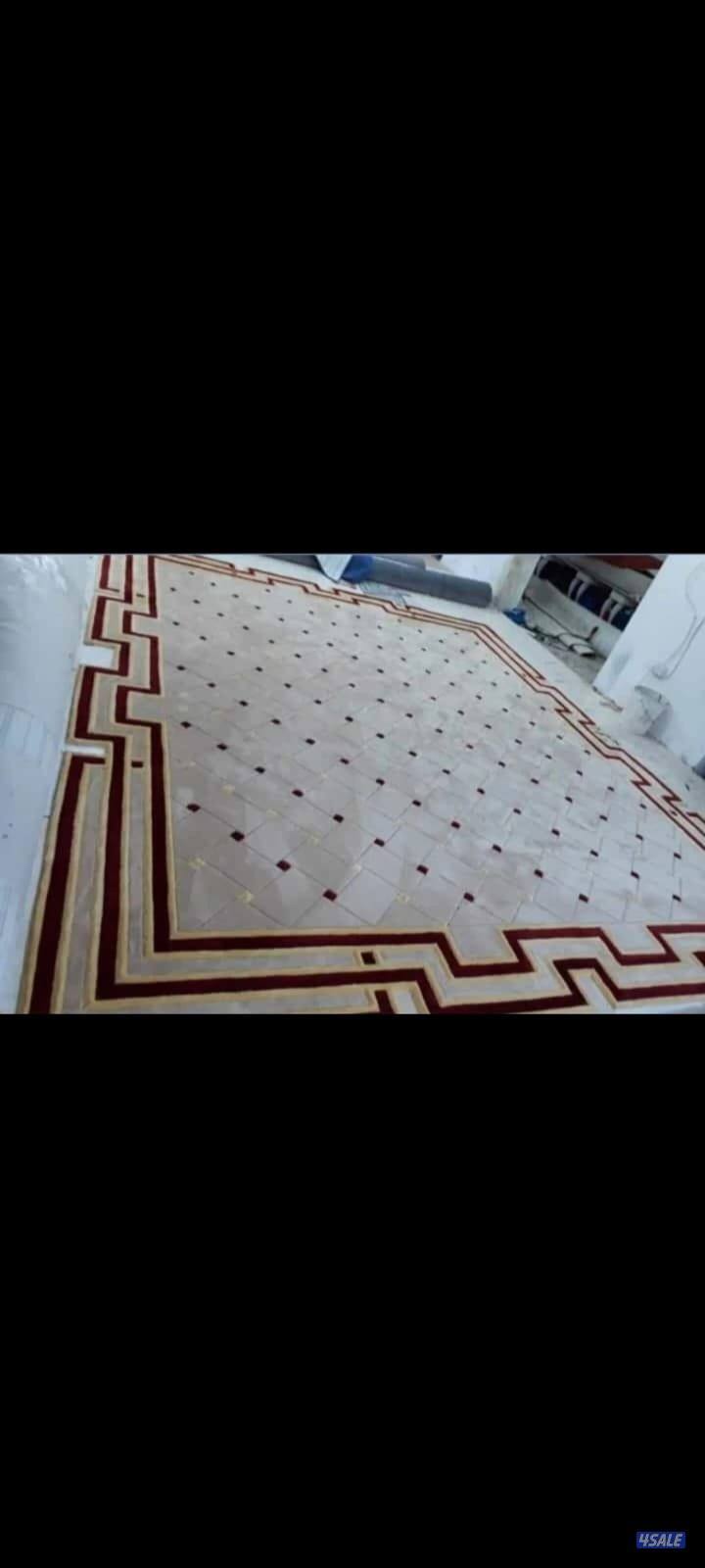 سجاد قص وتنجيد وستاير وباركيه وتركيب درج.  سجاد حفر جميع النقشات12