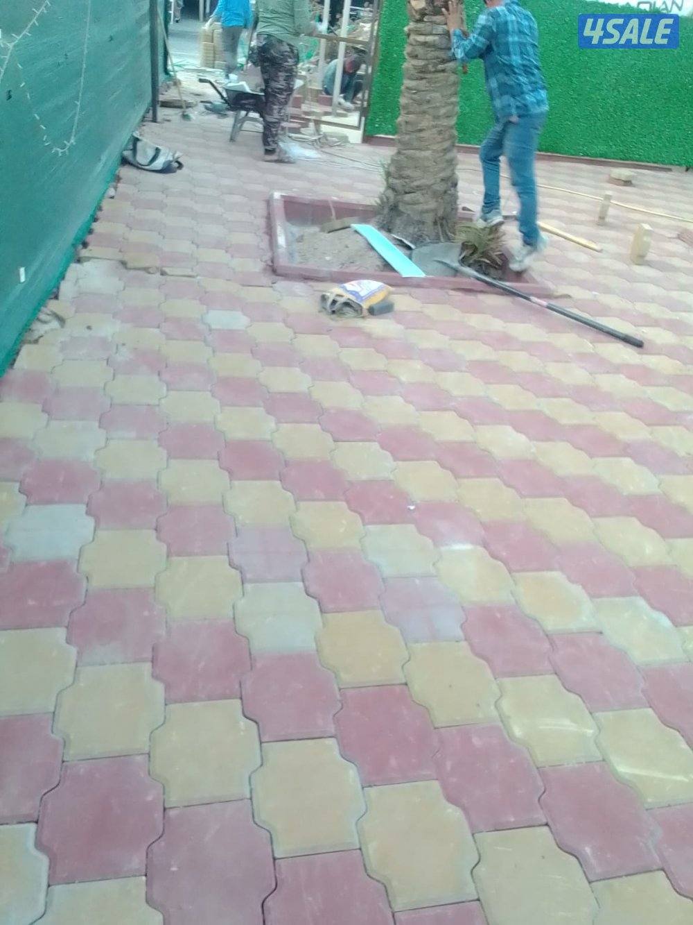 أبو علي لتركيب جميع أنواع البلاط المداخل ومضات السيارات1