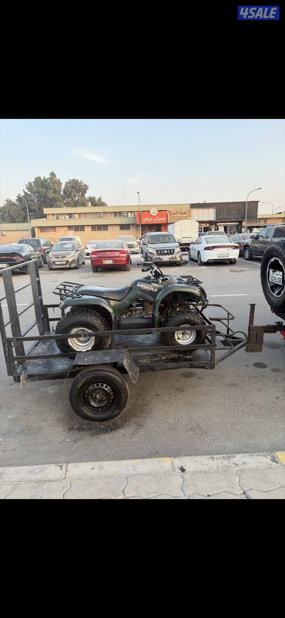 بقي قرزلي حجم 125 مع عربانه3