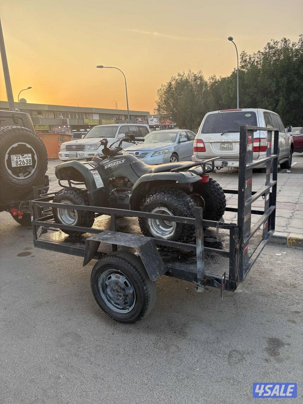 بقي قرزلي حجم 125 مع عربانه5