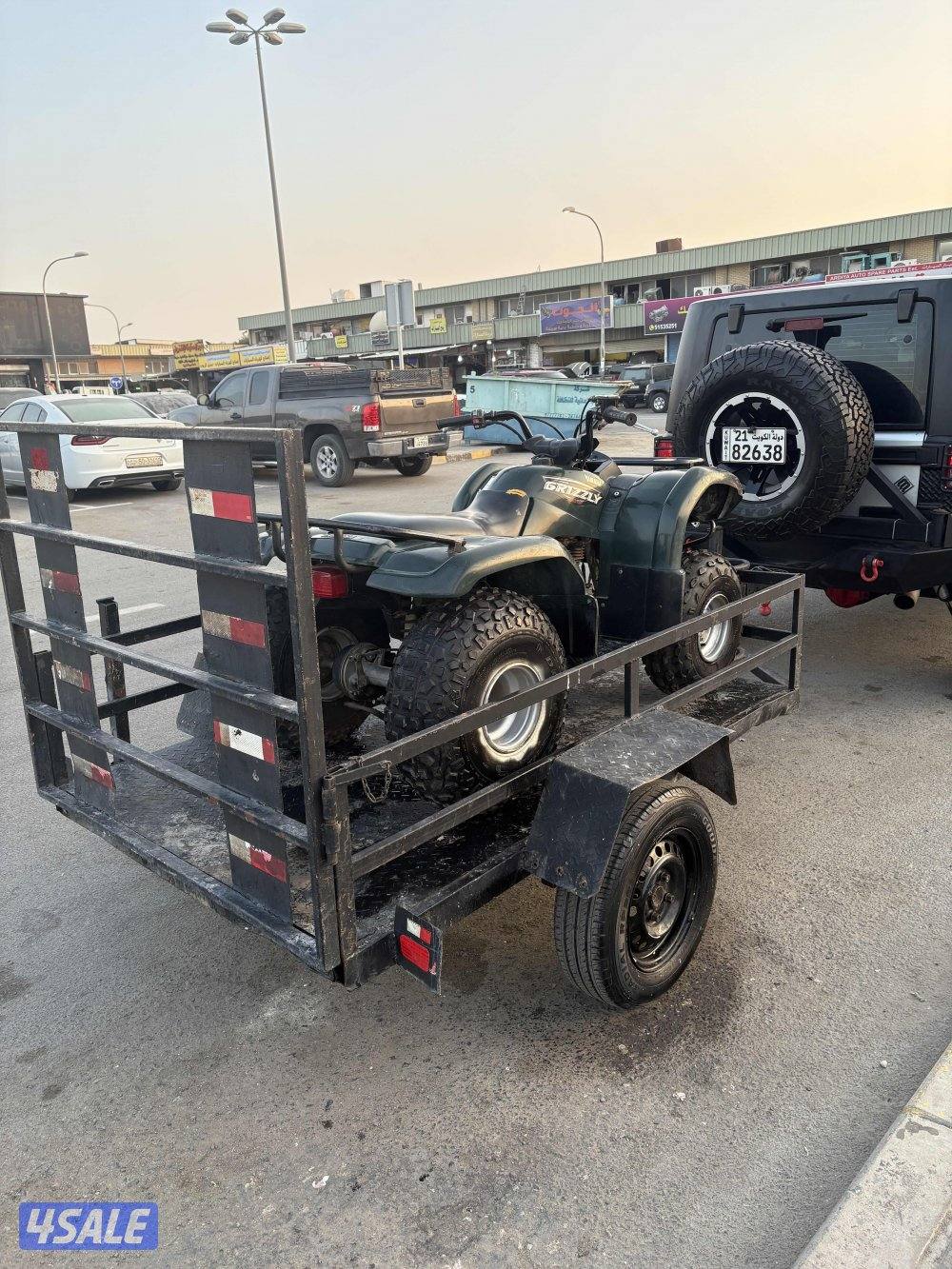 بقي قرزلي حجم 125 مع عربانه7