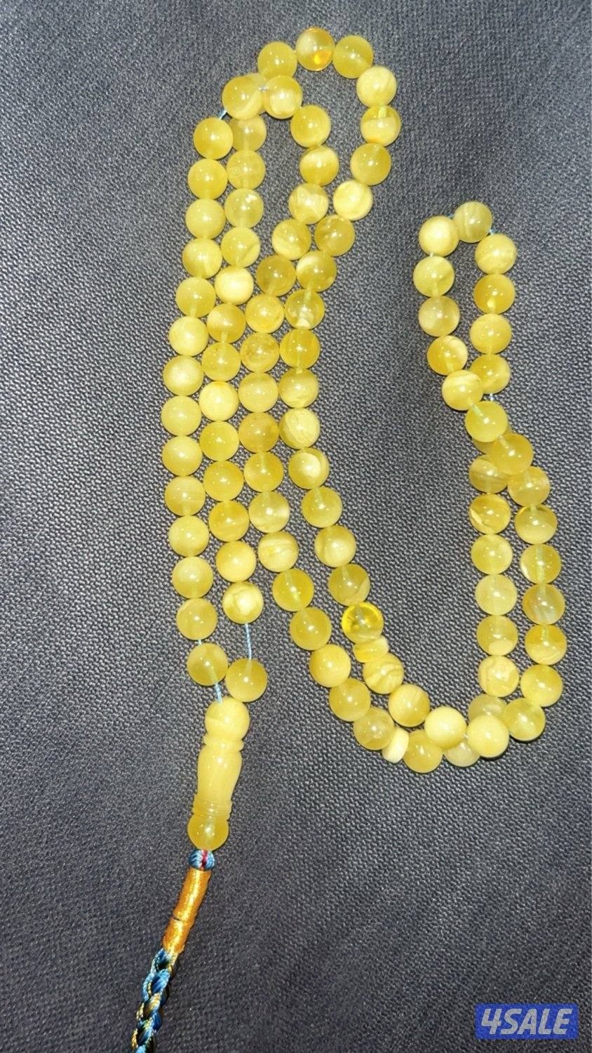 للبيع كهرب 34غرام 8/8،5 ملي 99خرزه مسباح طيب1