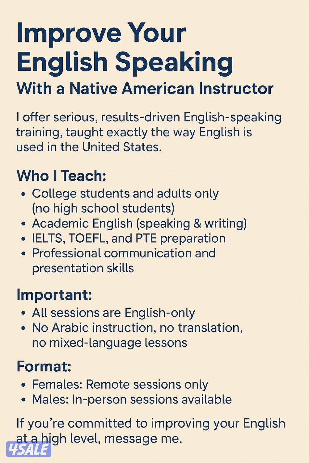 English Native Speaker instructor.0