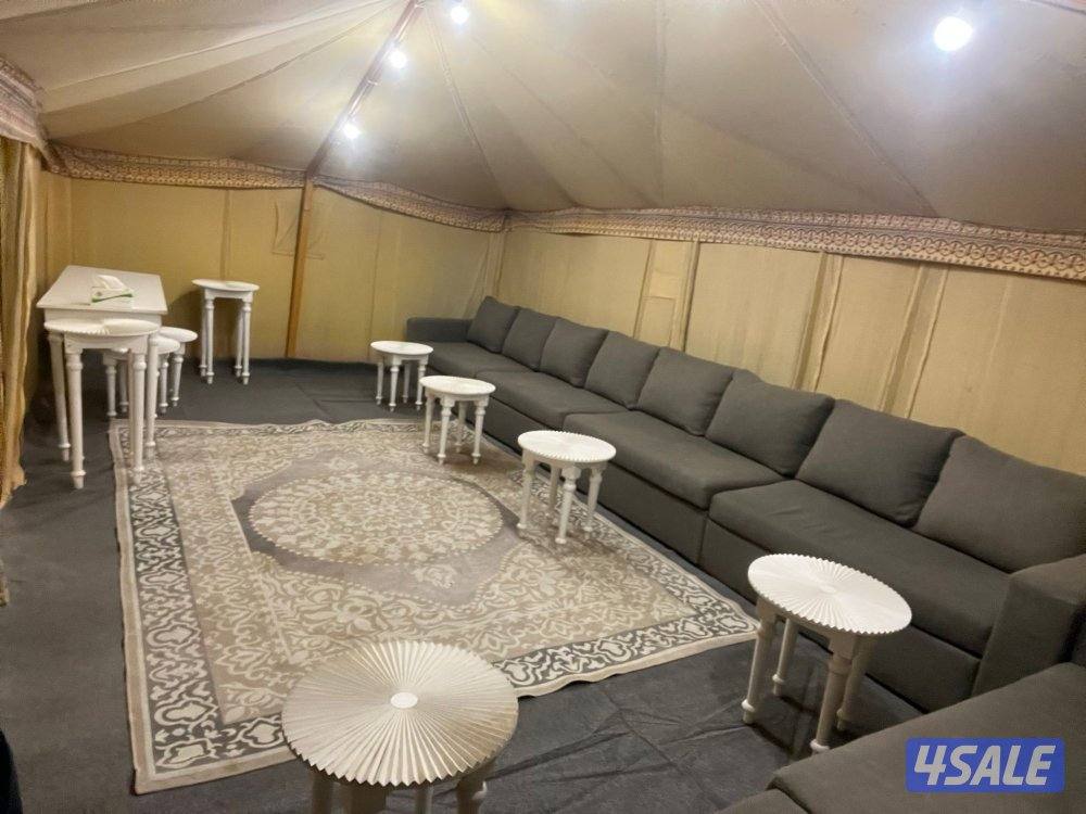 للبيع مخيم كامل وراقي منصوب وجاهز على السوم4