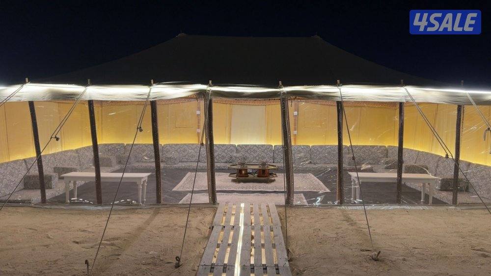 للبيع مخيم كامل وراقي منصوب وجاهز على السوم2