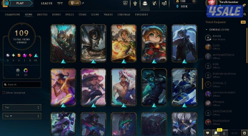 حساب valo+league للبيع مع بعض السعر قابل للتفاوض+ حساب TFT مجاني7