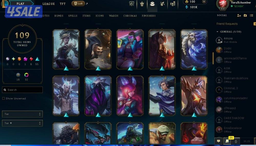 حساب valo+league للبيع مع بعض السعر قابل للتفاوض+ حساب TFT مجاني8