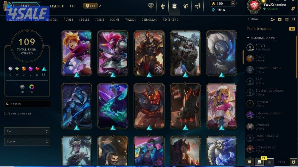 حساب valo+league للبيع مع بعض السعر قابل للتفاوض+ حساب TFT مجاني11