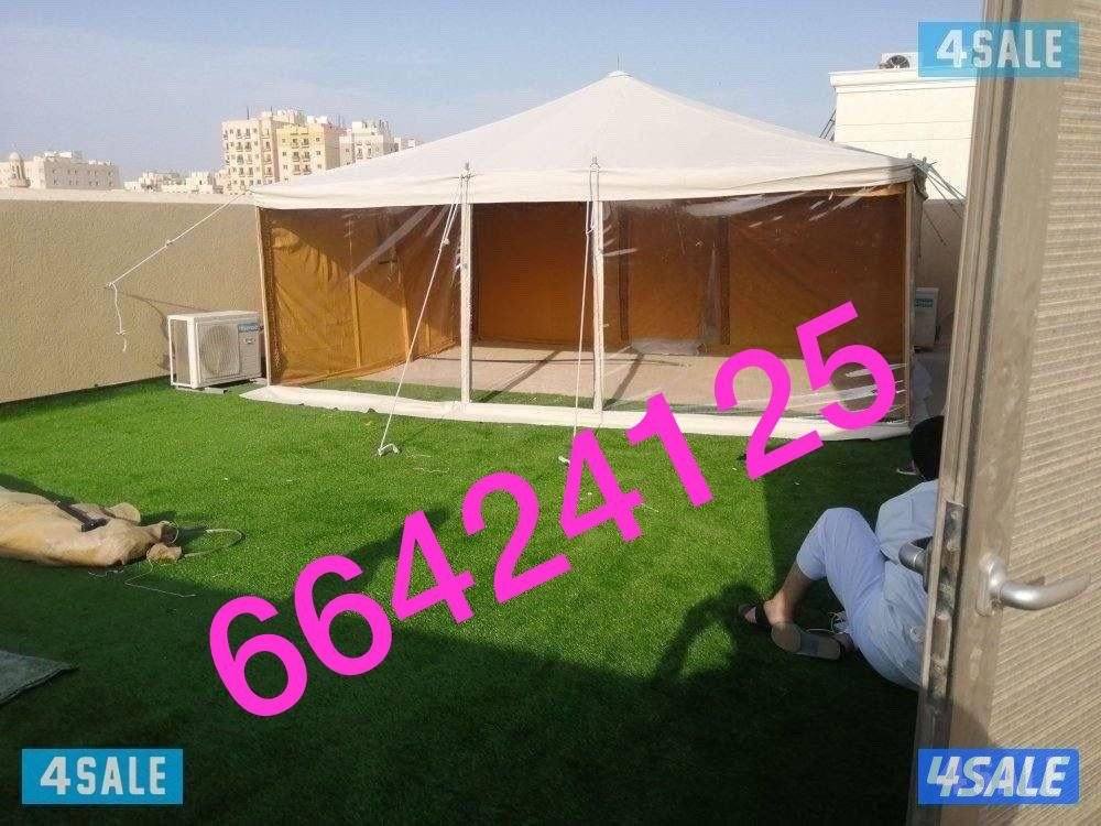 للبيع خيام جديد باكستاني ٣طبقات خام درجه اول ٢٤ ملي3