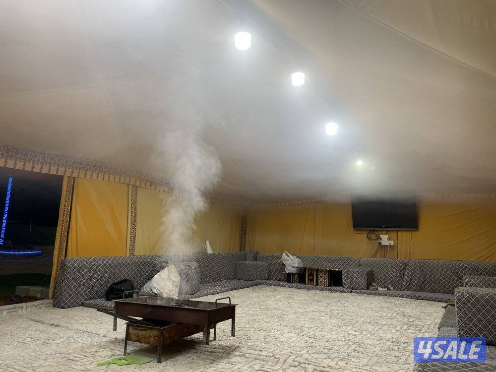 مخيم كامل للبيع مع الموقع بس يحتاج تنظيف ونصب مكانه الارتال يسار0