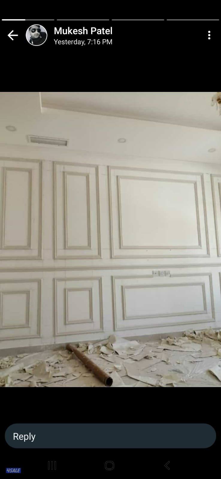 ديكور جبس جبسون بورد بانتيشن مع تكسير باب خشب2