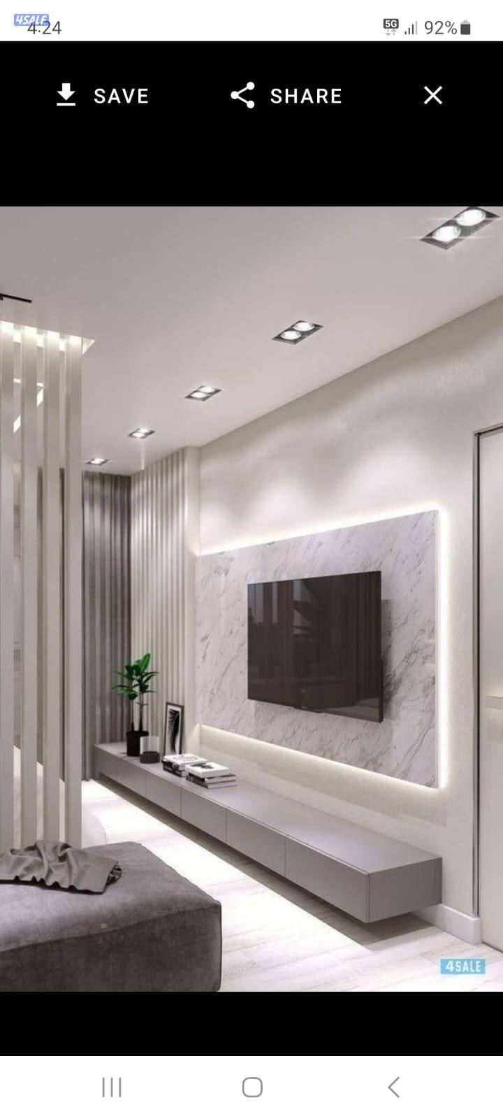 ديكور جبس جبسون بورد بانتيشن مع تكسير باب خشب4