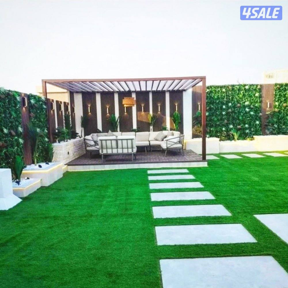 تنسيق حدايق وتركيب السياج والسور التركي والثيل الصناعي0