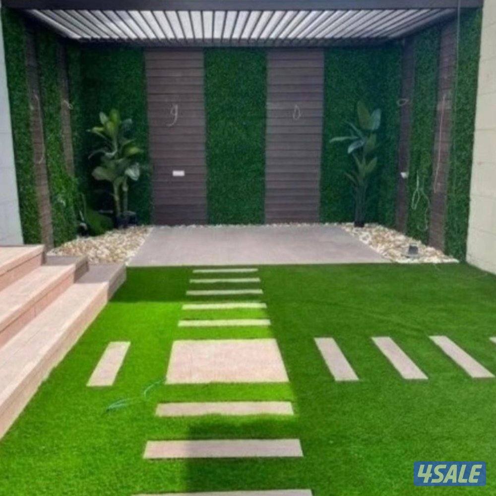 تنسيق حدايق وتركيب السياج والسور التركي والثيل الصناعي4