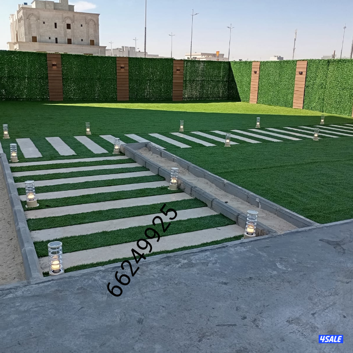 تنسيق الحدائق وتركيب التيل الاصطناعي والسور التركى3