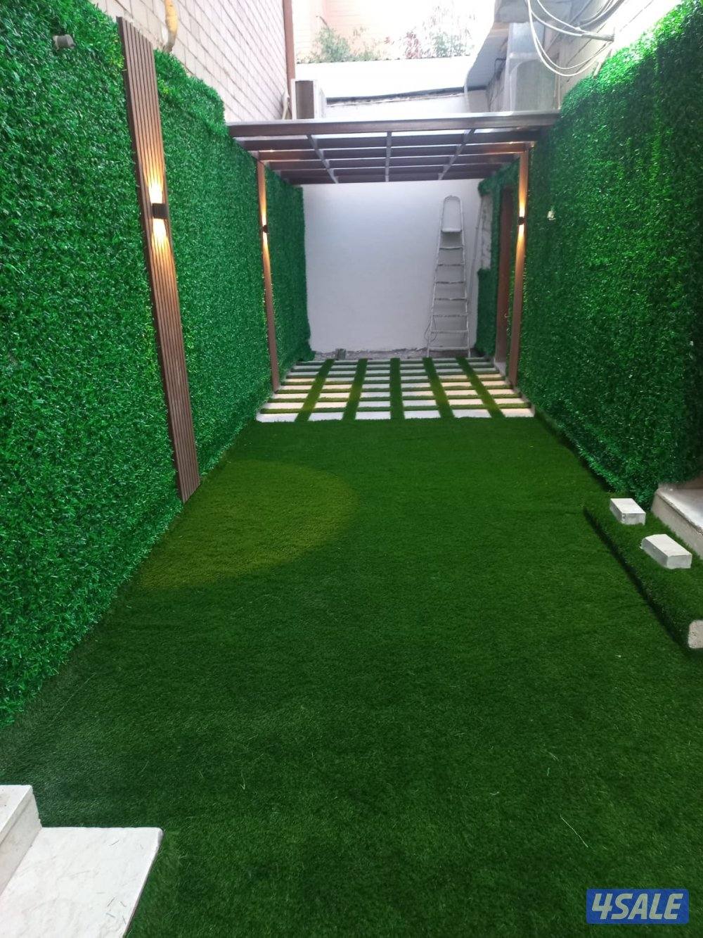 تنسيق حدائق وتركيب الثيل الصناعي6