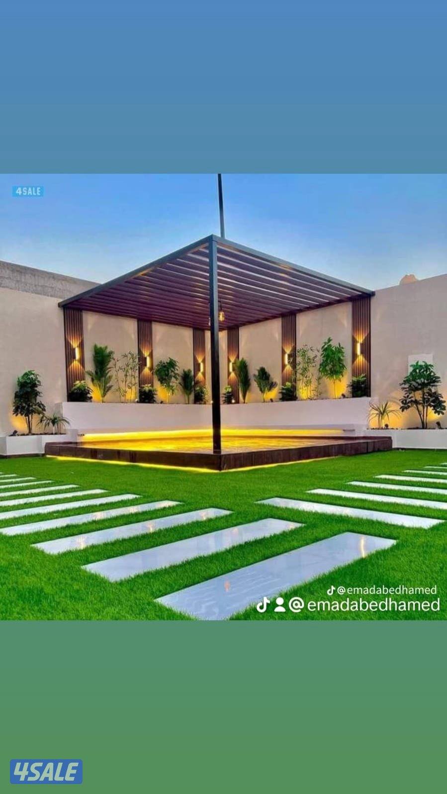 تنسيق حدائق وتركيب الثيل الصناعي7