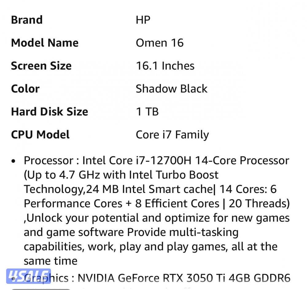 لاب توب Omen Hp7