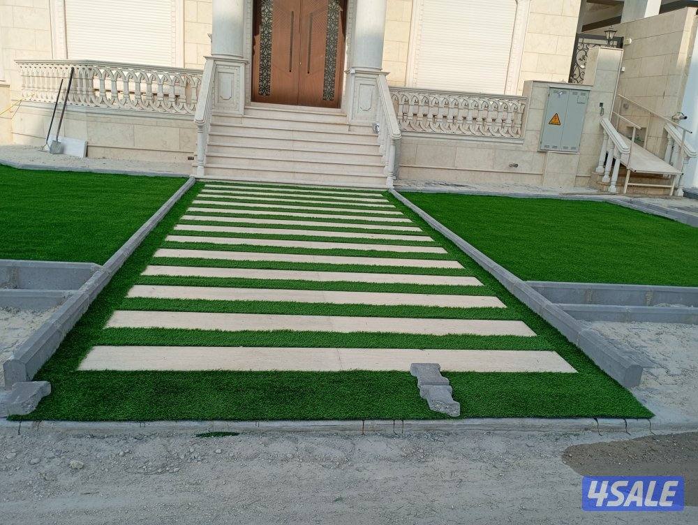 تنسيق الحدائق وتركيب الثيل الصناعي6