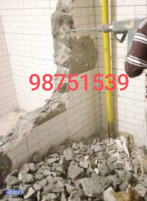 مقاول هدم وتكسير وترميم وتوسيع منازل وحدائق دقه عاليه في العمل4