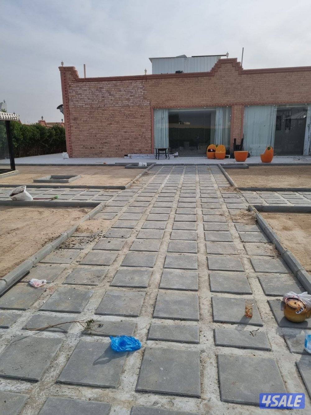 مقاول بلاط متداخل وتنسيق حدائق وتوريد جميع انواع البلاط المتداخل8