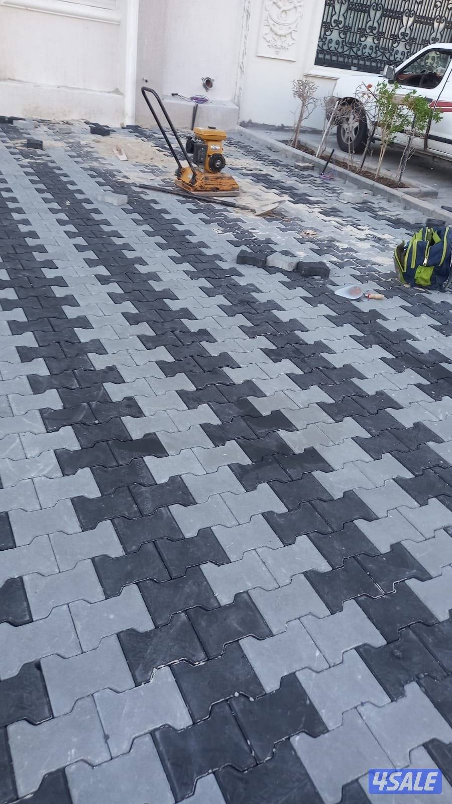 مقاول بلاط متداخل وتنسيق حدائق وتوريد جميع انواع البلاط المتداخل13