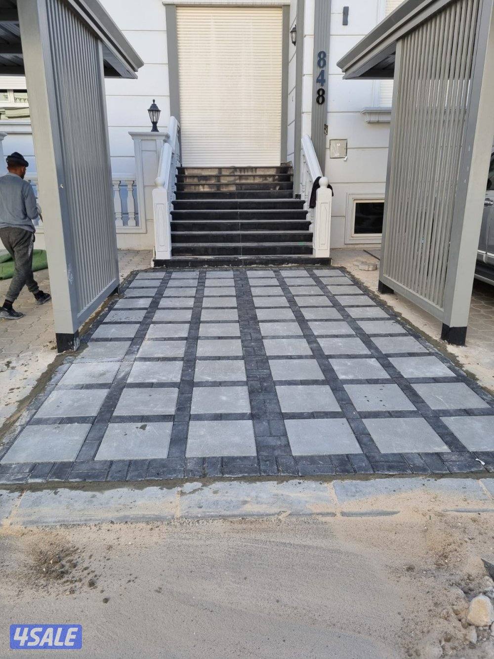 مقاول بلاط متداخل وتنسيق حدائق وتوريد جميع انواع البلاط المتداخل14