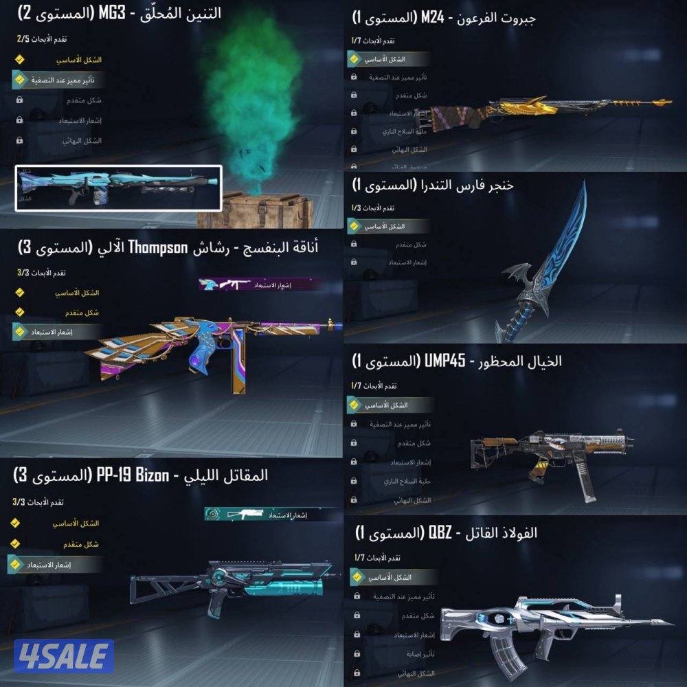 حسابات ببجي منوعه ~ مثك واسلحه وكونكر ✨🔫2