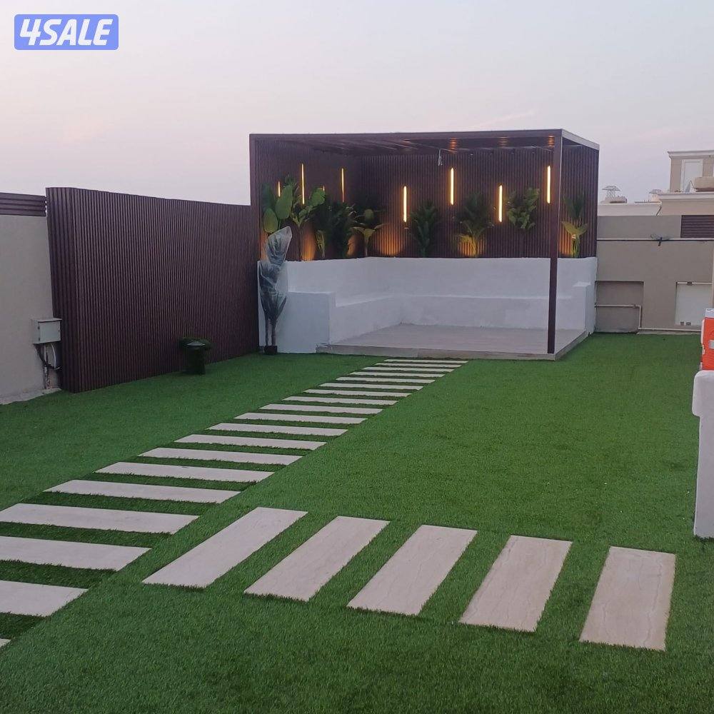 تنسيق حدائق وتيل صناعي وطبيعي وشبكات الري عادي اوتوماتيك بلاط متداخل14