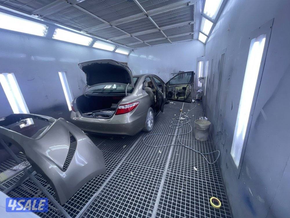 للبيع كراج مجهز بكامل معداته صبغ و حداده كراج مساحه كبيره 320متر7