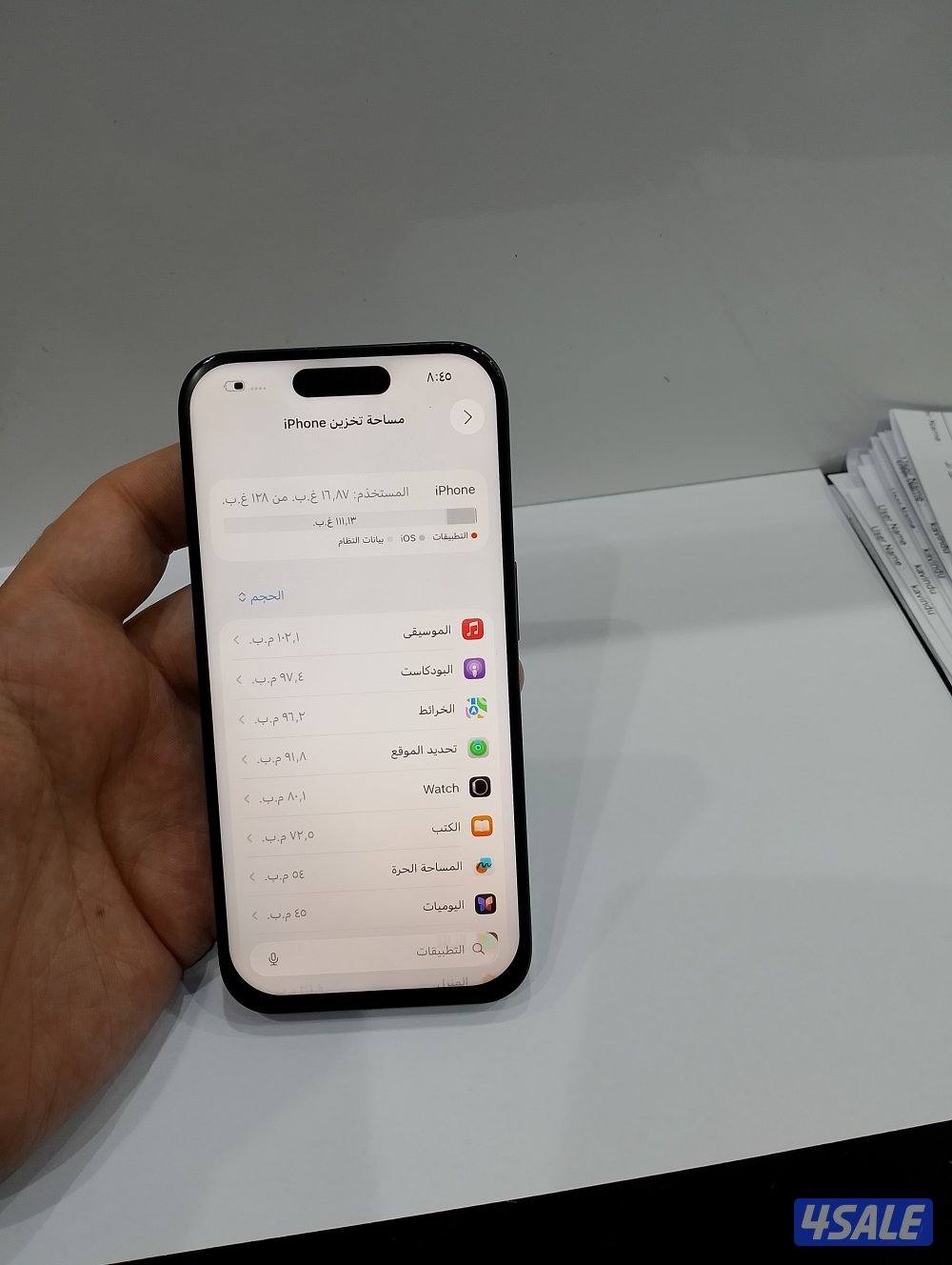 ايفون 15 برو  اسود  128 جيجا7