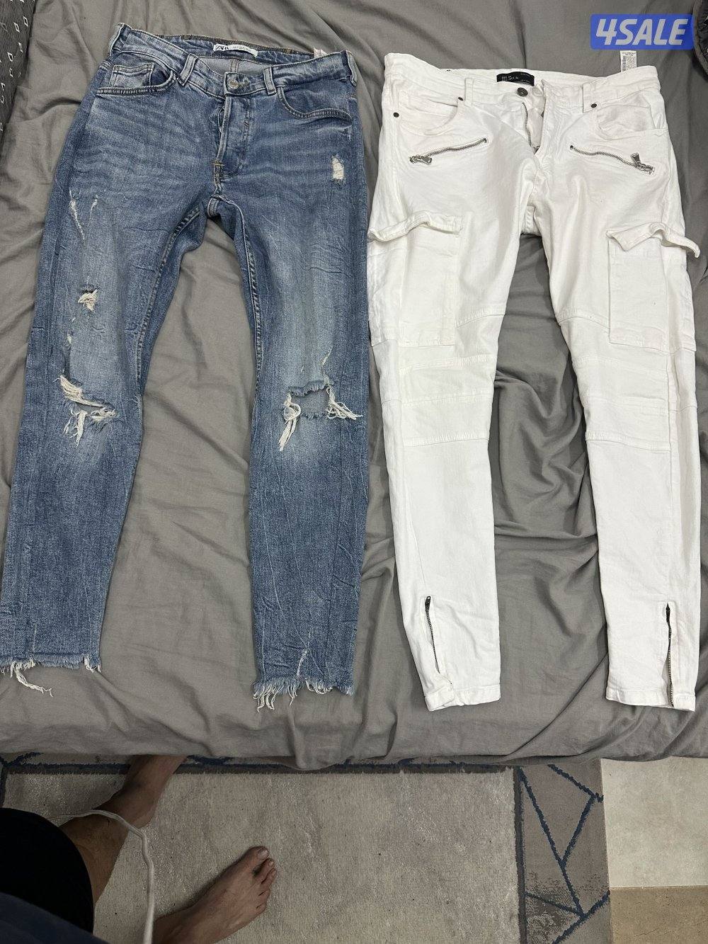 للبيع اغراض مستعمل وجديد بنطلونات فيه من زارا وفيه  من بول اند بير6
