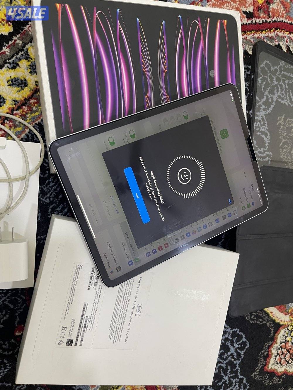 ايباد ابل برو 11 انش 256 قيقا خط شريحة 5g مع الاغراض كامله6