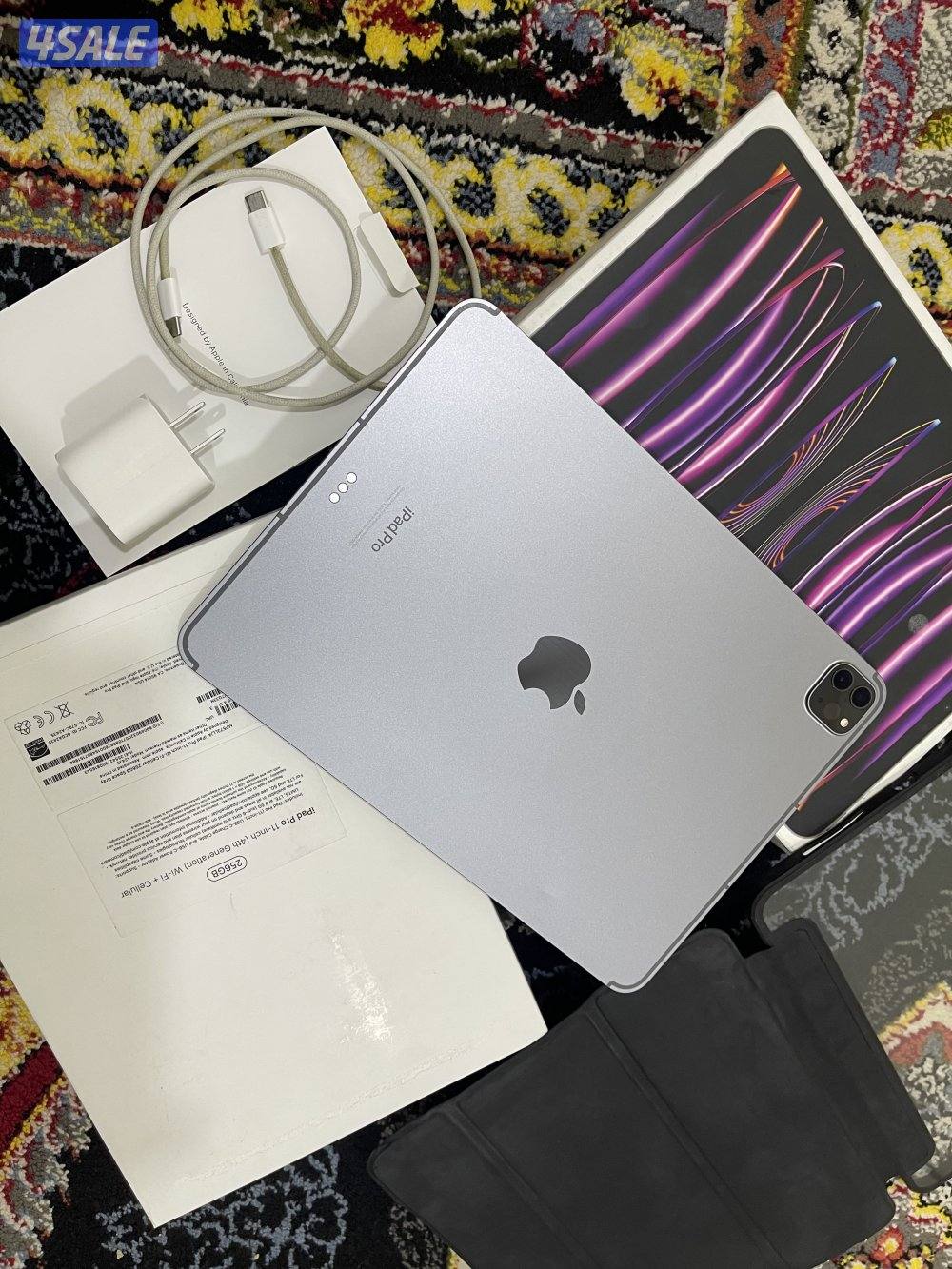 ايباد ابل برو 11 انش 256 قيقا خط شريحة 5g مع الاغراض كامله7