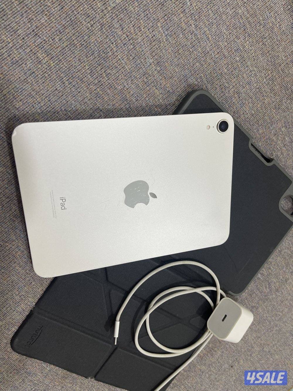 ايباد ابل ميني 6 السادس 256 قيقا نظيف مو مبطل بطاريه 86 مع كفر وشحن7