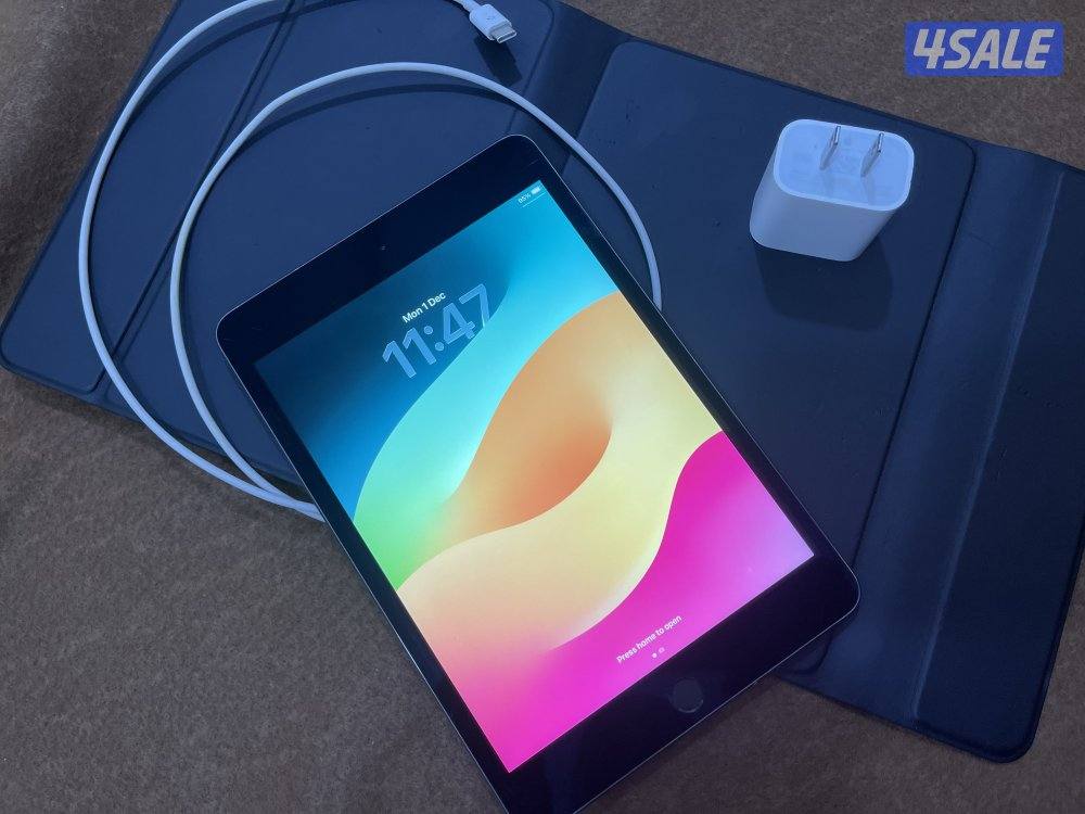 ايباد ابل ميني 5 رمادي 64 قيقا بطارية 96 مو مفتوح ولا مصلح تحديث 26.17