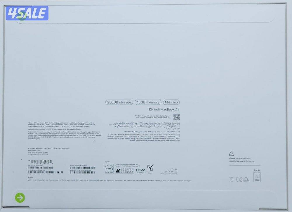 لدينا مجموعة رائعة من ماك بوك اير M5 M4 شاشة ١٥ ١٣ جديد بأرخص السعر6
