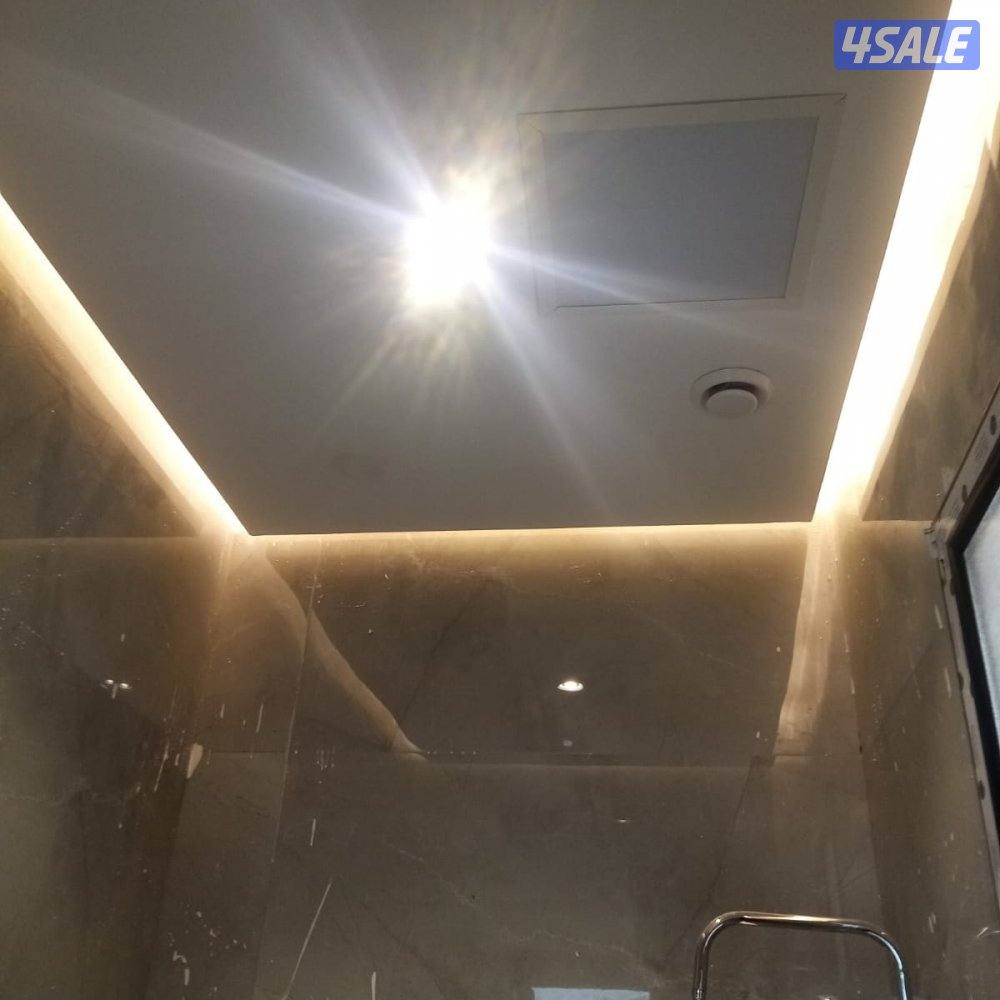 جبسون بورد ديكور جبس باب خشب مع تقسر4