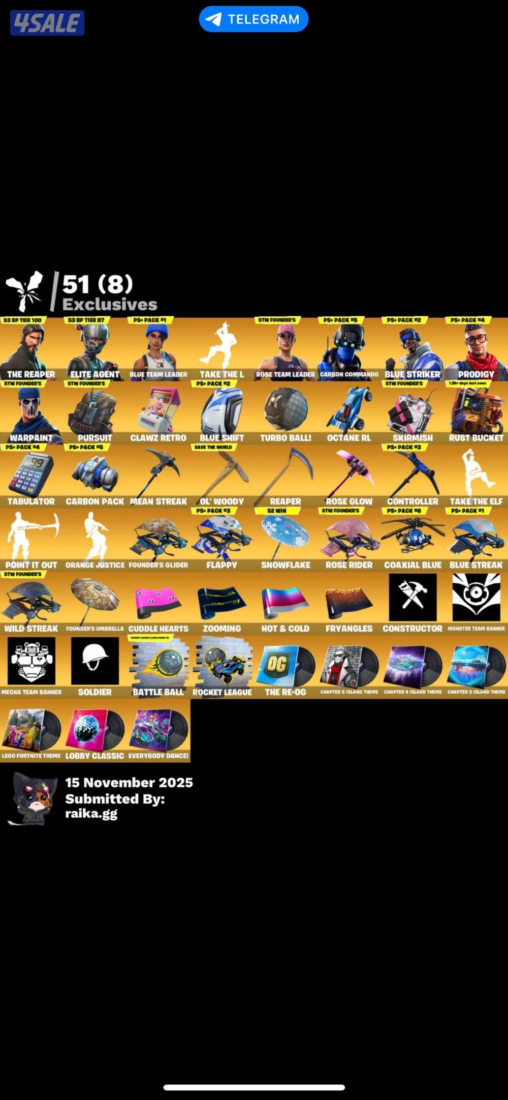 حساب فورت نايت نادر5