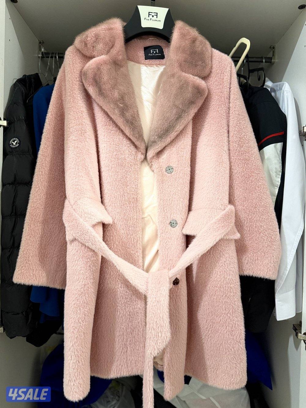 AlCantara Mink Pink Classic Coat Fur 100%0