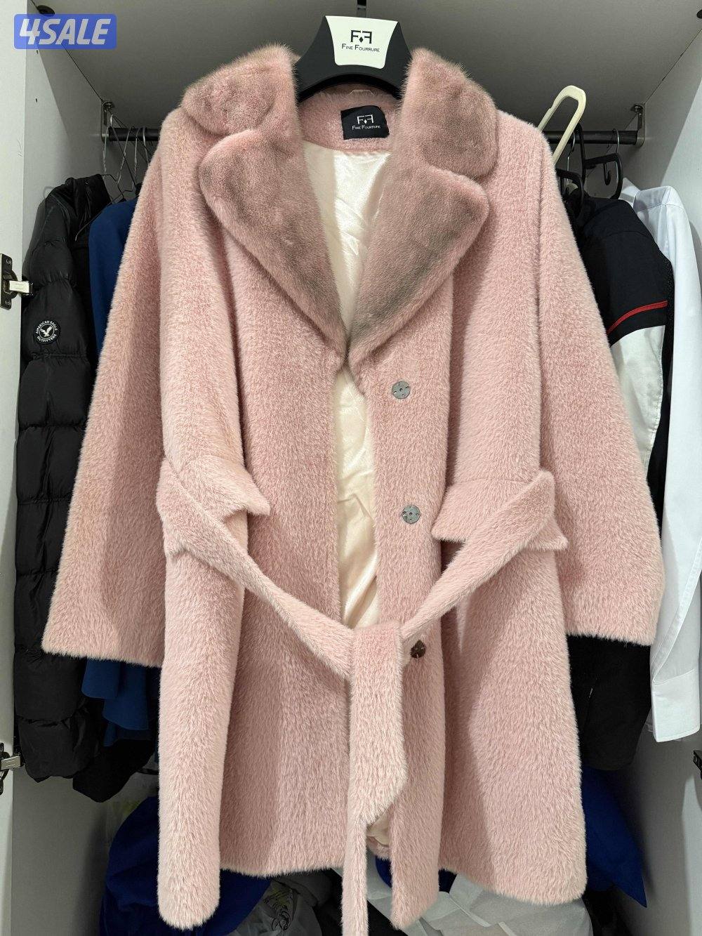 AlCantara Mink Pink Classic Coat Fur 100%1