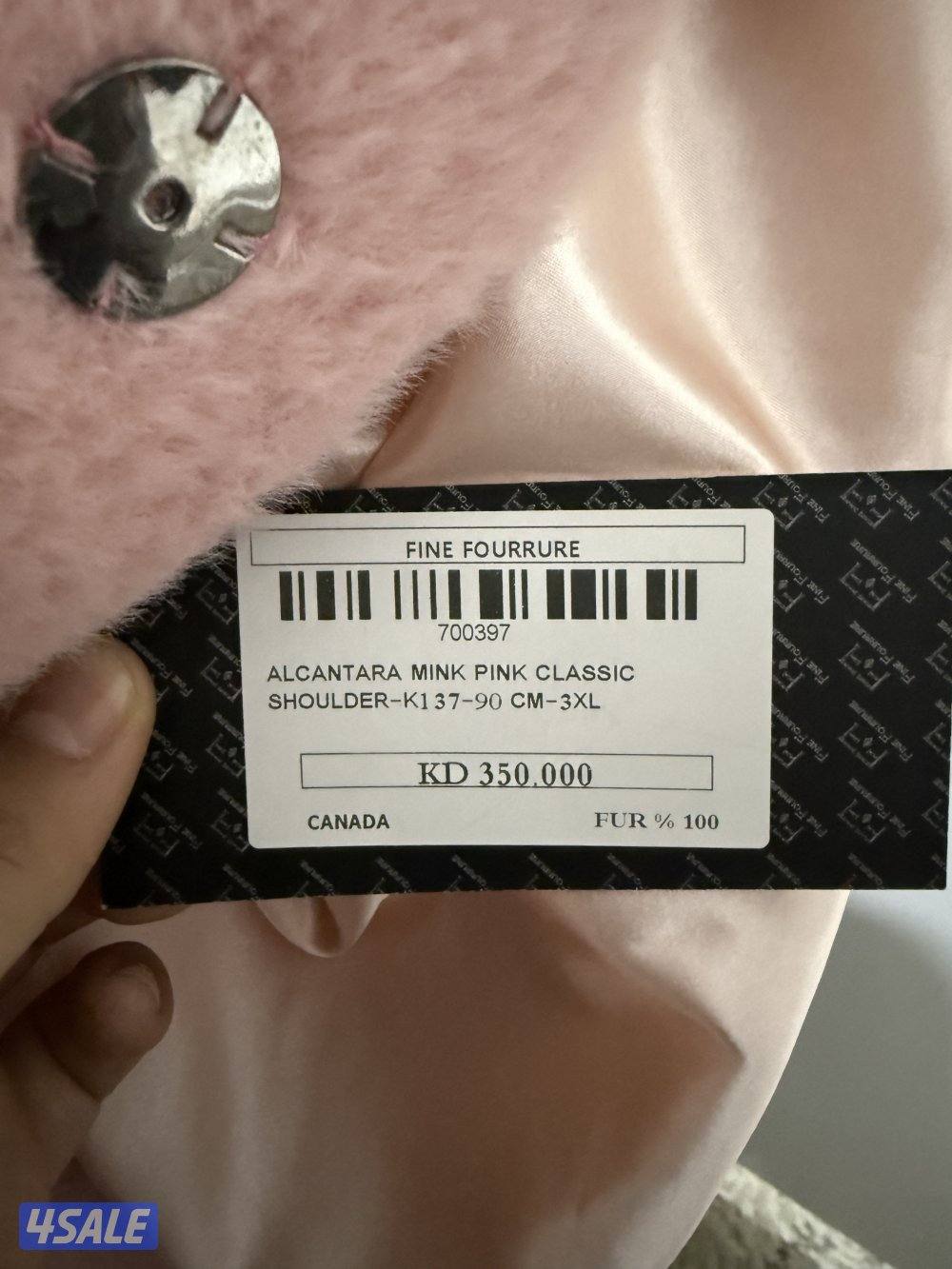 AlCantara Mink Pink Classic Coat Fur 100%2