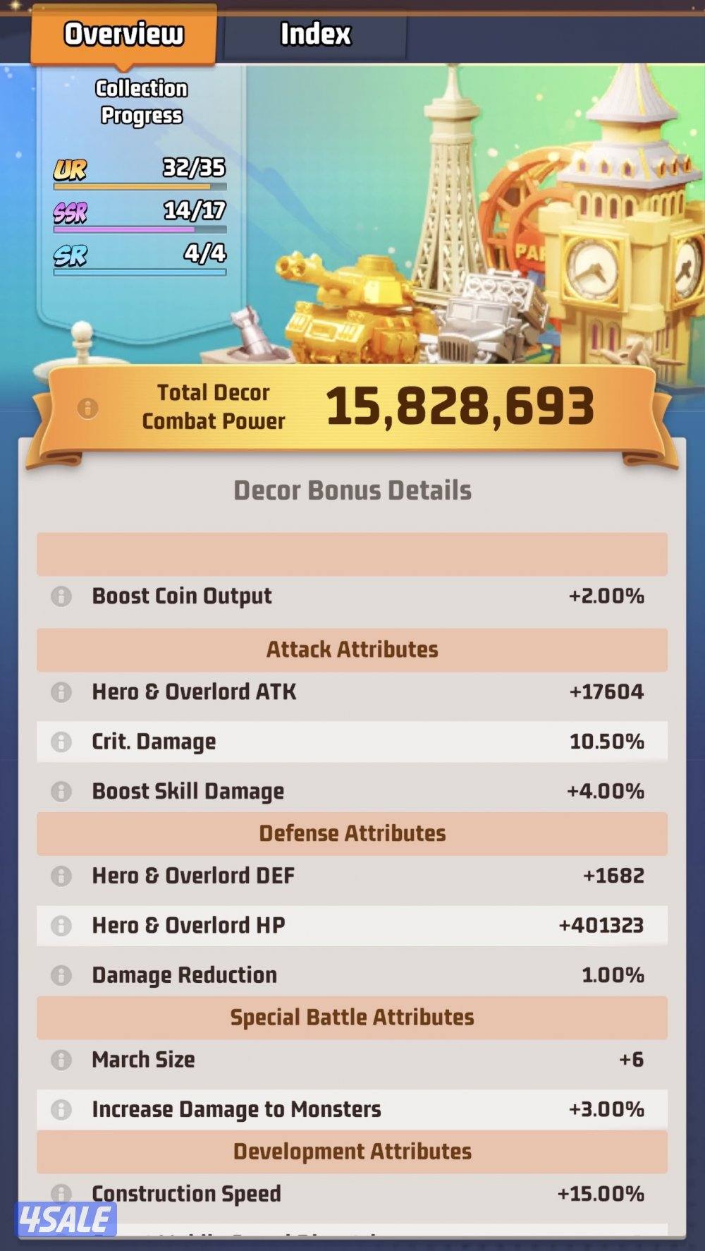 حساب للبيع – لعبة لاست وور (Last War) – سيرفر 7812