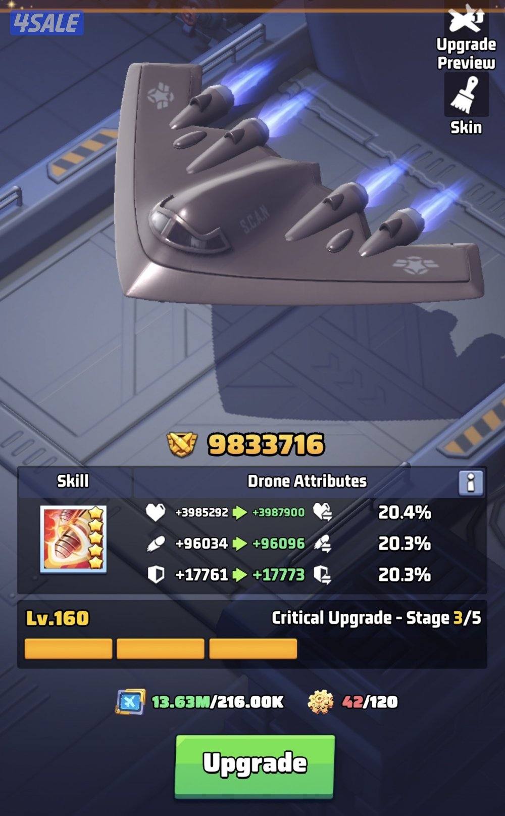 حساب للبيع – لعبة لاست وور (Last War) – سيرفر 7813