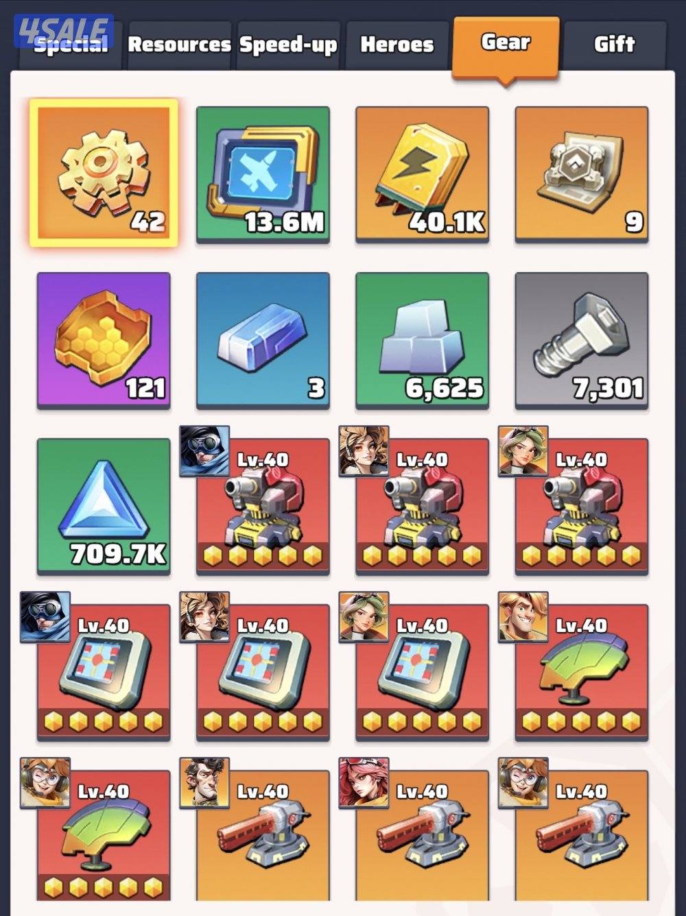 حساب للبيع – لعبة لاست وور (Last War) – سيرفر 7816