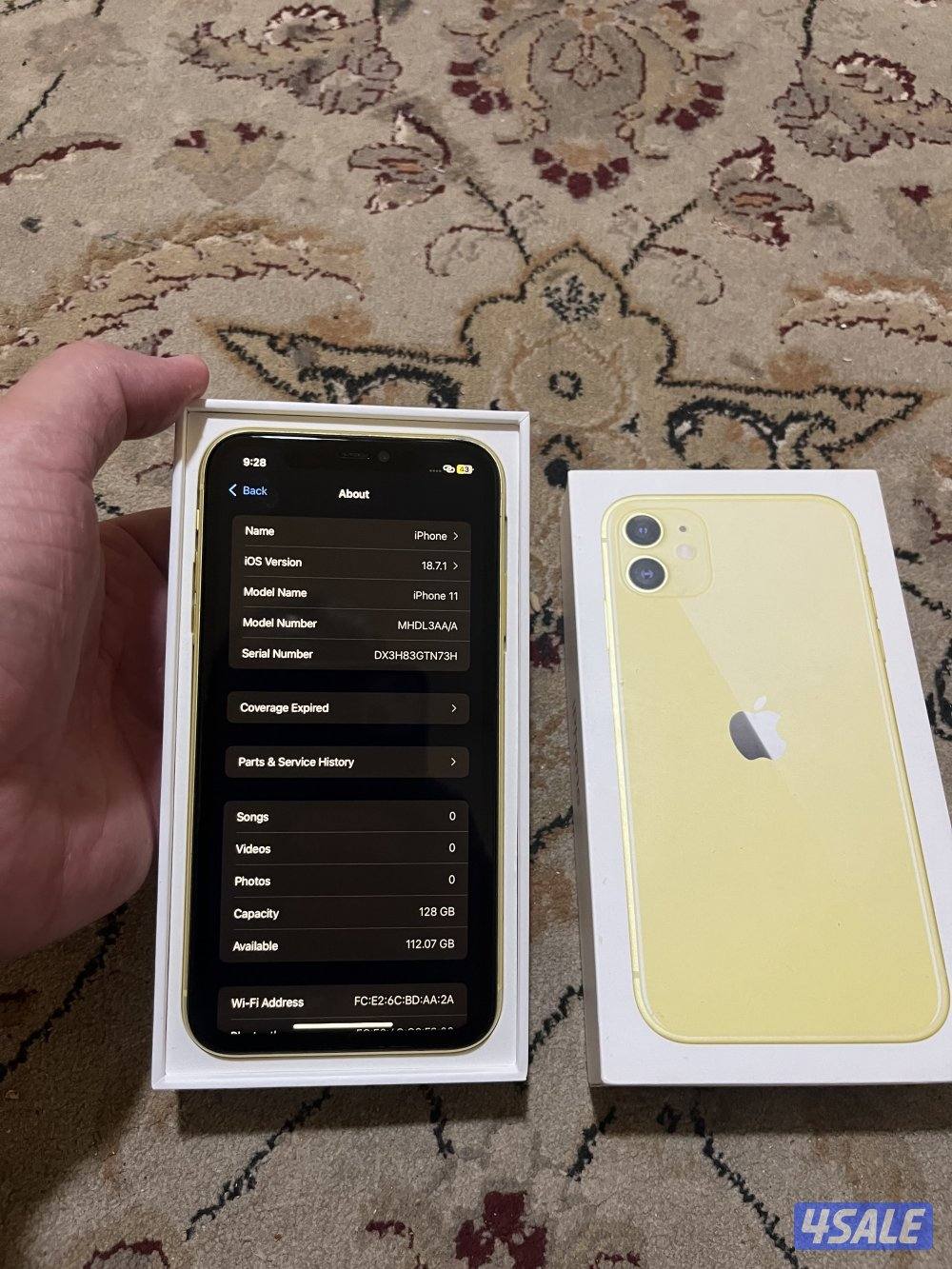 ايفون 11 مبدل شاشة 128 جيجا0