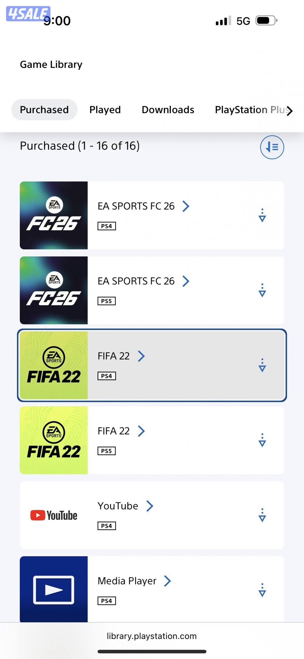 حساب سوني فيه فيفا 26 التمت ادشن0