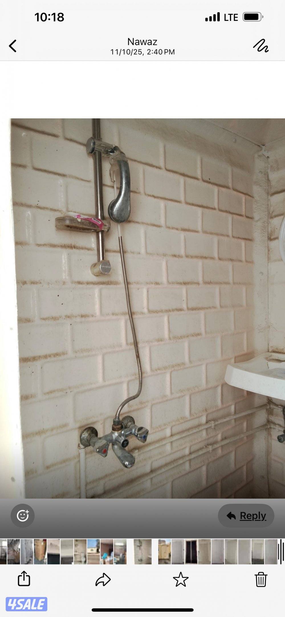 كبينه بنل ساندوج 6x4 وحمام فايبر وطنيه فيه مغسله ومسبح وتانكي حجم 12003