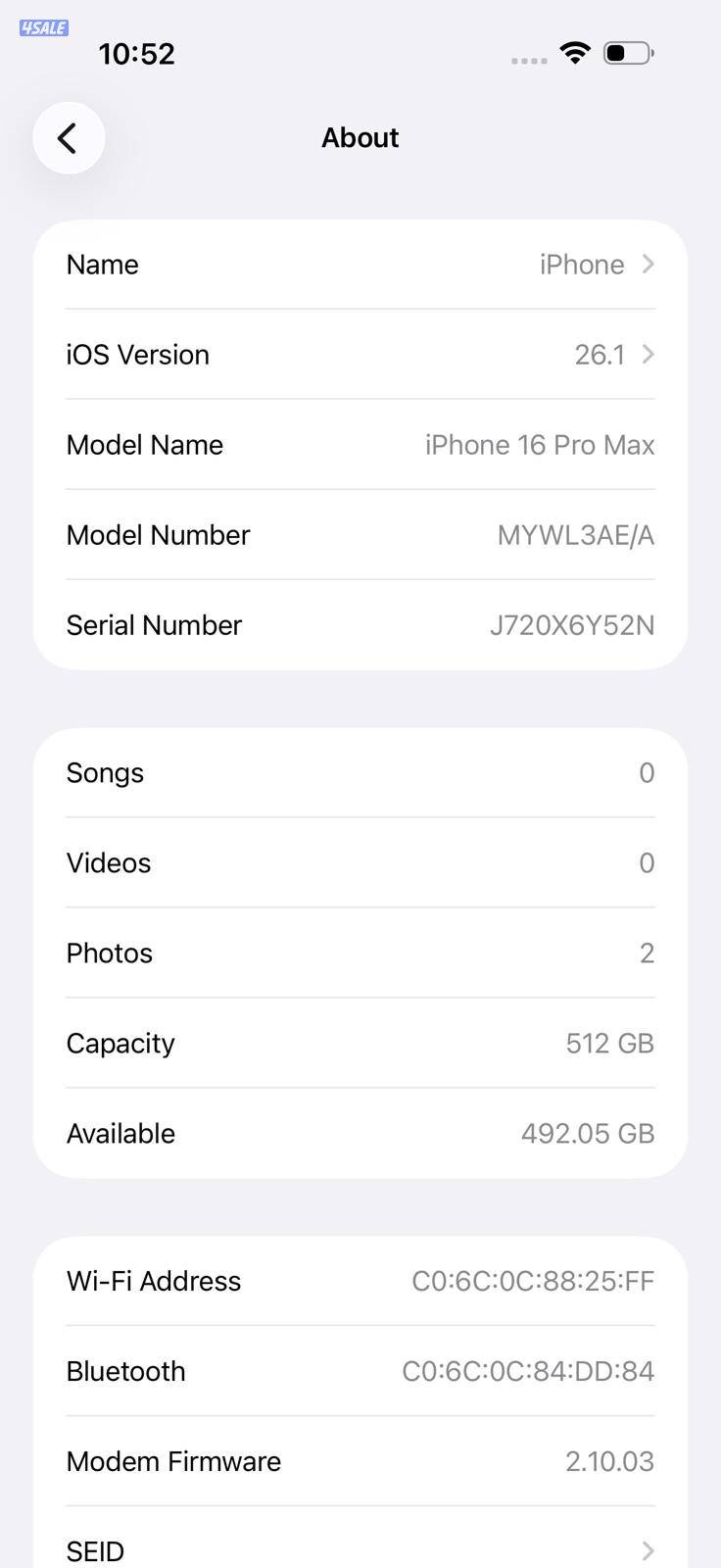 آيفون 16 برو ماكس iPhone 16 Pro Max 512GB Nutral Titanium14